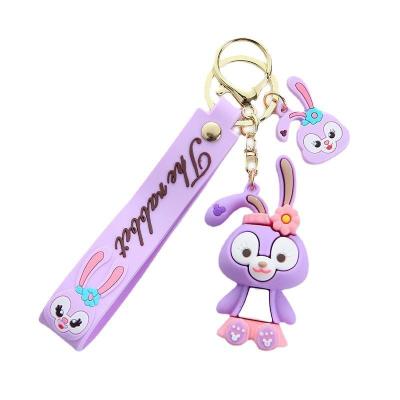 China Fashion Anime Cartoon llaveros 3d Keyring Doll Charm Metal Key Chain Cute Purse FOB Key Pendant Coin Purse Cute Metal Key Chain for sale