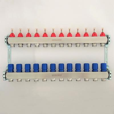 China 12 Circuits stainless steel radiant floor heating manifold for sale