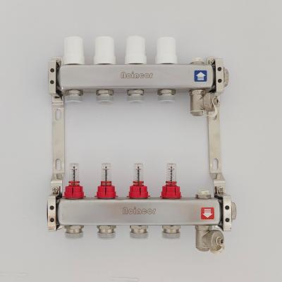 China Sistema multíple de acero inoxidable radiante de la calefacción de piso de ZZ18155 PEX, múltiple de acero inoxidable de los múltiples de la calefacción por el suelo en venta