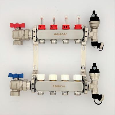 China stainless steel radiant water heating manifolds for central heating system, floor heating manifold for sale