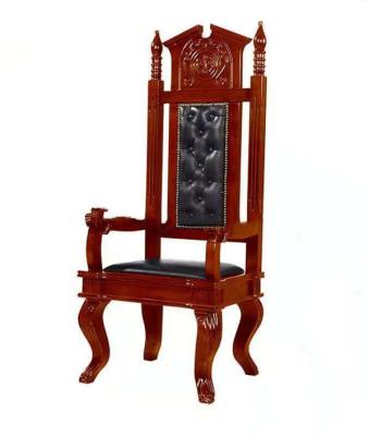 China 2021 Fixed High Quality Wood Piece Court Office Solid Wood Leather Judge Chair for sale