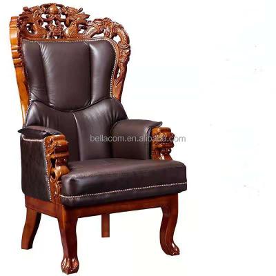 China Wholesale Comfortable Meeting Wooden Luxury Leather Medieval Boss Office Visitors Executive Chairs for sale