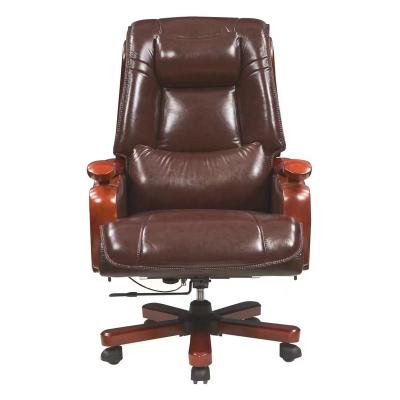 China (Size)Adjustable Modern Wooden Computer Desk Office Executive Chair (Old) For Senior Executive for sale