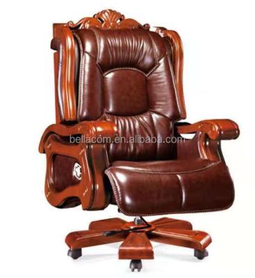 China (Size) hot sale rotation adjustable with pulley rotatable adjustable backrest office wooden executive office cheap chairs for sale