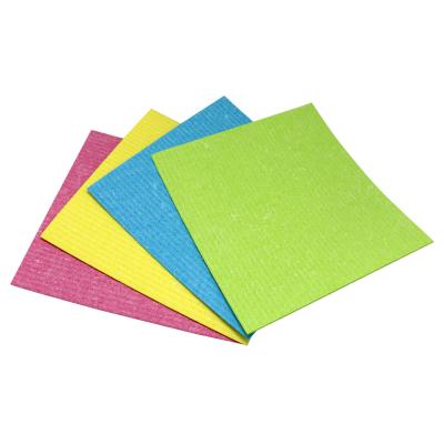 China Sustainable New Colorful Swedish Cloth Kitchen Cleaning Dry Cellulose Sponge Cloth for sale