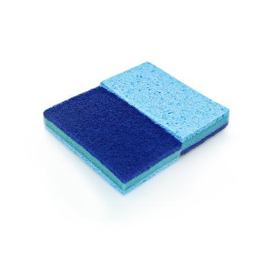 China Eco - Friendly Kitchen Cellulose Sponge Cleaning Scouring Pad Sustainable for sale