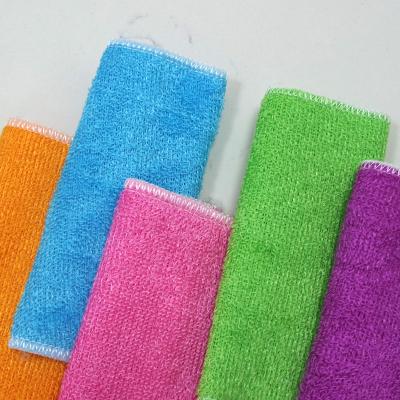 China Sustainable Colorful Customized Bamboo Fiber Kitchen Dish Wash Cleaning Cloth for sale