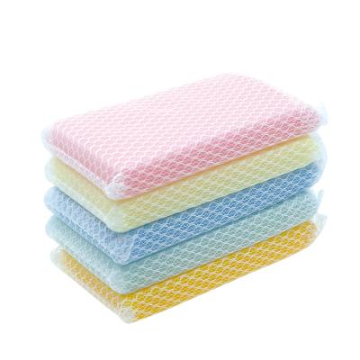 China Viable Household Mesh Decontamination Cleaning Sponge Colored for sale