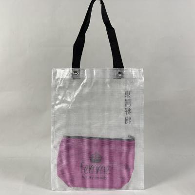 China Clear PVC Tote Bag Tote Transparent Pvc Tote Bag Pvc Custom White Tote Bag Logo Printing of promotion or shopping KHW for sale