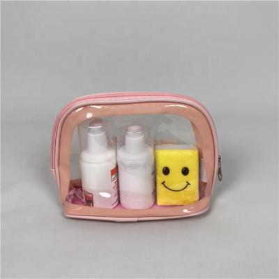 China Fashion KHW 2021 High Quality PVC Zipper Cosmetic Bag Clear PVC Waterproof Gift Bag Zipper PVC Make Up Bag for sale