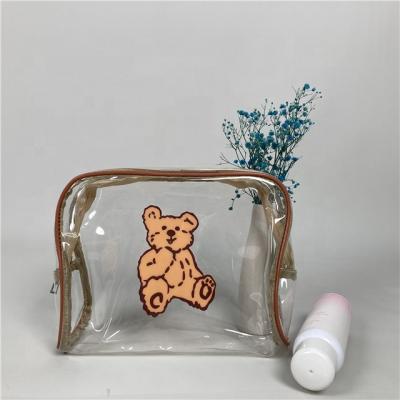 China Fashion KHW Glitter PVC Makeup Bag PVC Jewelry Pouch Pouch Zipper Transparent Cosmetic Hot Water Bag for sale