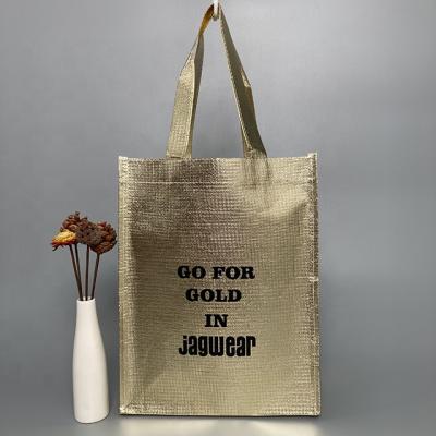 China Biodegradable Cotton Handled Laminated Nonwoven Bag Laminated Canvas Bags With Design Food Nonwoven Laminate Pouch Tote Bag for sale