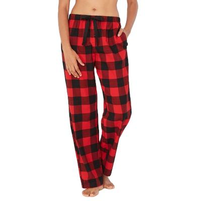 China QUICK DRY Women Lounge Pants Cozy Pajama Bottoms With Pockets Stretch Drawstring Plaid Sleepwear Pj Base Pants for sale