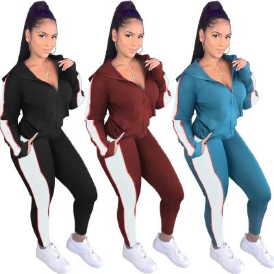 China Breathable Tracksuit Crop Daily Hoodie Set Women Autumn Style Best New Selling Women's Pants Two Piece Set for sale