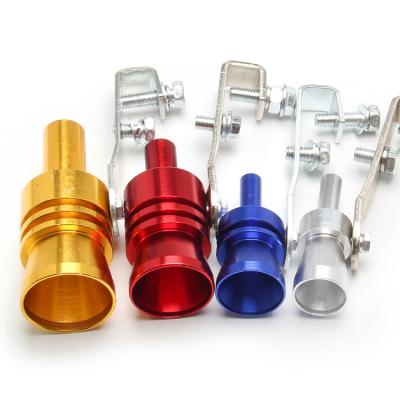 China Aluminum Alloy Diameter Universal Car Turbo Hiss Exhaust Pipe Refitting Device Turbo Hiss Sound Car Turbo Muffler for sale