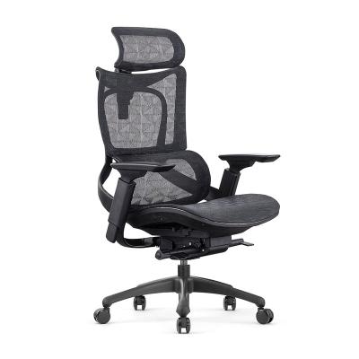 China Adjustable (Height) All Black BROBRIYO MJ-M01H-AB Ergonomic Desk Chairs BIFMA Mesh Deluxe Chair Premium With 65mm Mute PU Nylon Casters for sale