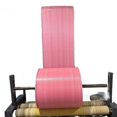 China Pink PP Woven Fabric Roll PP Woven Bags Fabric For Pp Woven Bags Te koop