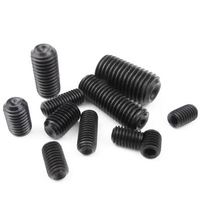 China Hexagon Headless Black Socket Phosphor Zinc Oxide Carbon Steel Inner Set Screws for sale