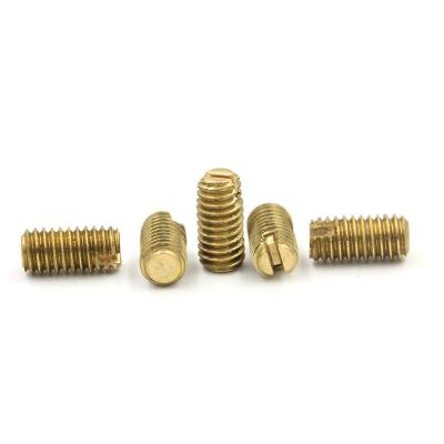 China M2 M3 M4 M5 M6 Brass Slotted Pan Worm Screw Set Screws for sale