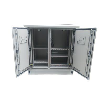 China Outdoor Electronic Equipment IP55 Outdoor Equipment Cabinet Aluminum Telecom Cabinet With AC Unit for sale