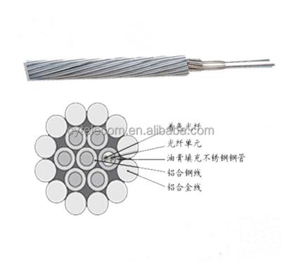 China 24Core Composite Ground Wire OPGW Optical Fiber OPGW Aerial Cable for sale