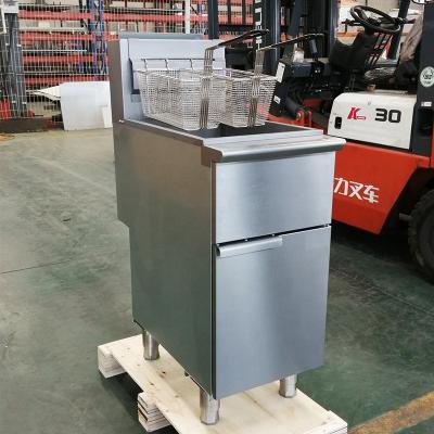 China Industrial Deep Fryer Single Tank Commercial Gas Deep Fryer Restaurant Single Tank 1 Tank 1 Basket Deep Fryer OEM Service Factory Supply for sale