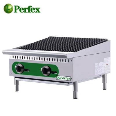 China Perfex GBL-3 Gas Lava Rock Grill Professional Commercial American Restaurant BBQ Kitchen Grill for sale