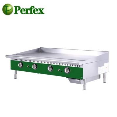 China perfex 4 burner gas griddle 25mm grill panel american burner 873x1220x394 mm Btu 30,000 mm for sale