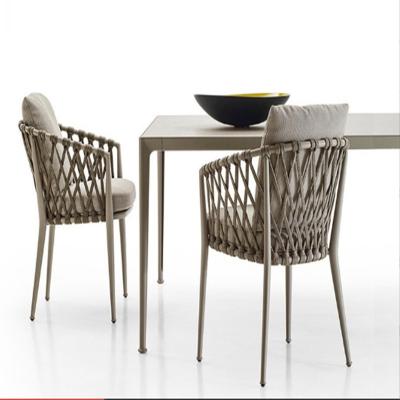 China Simple and comfortable modern metal rattan rattan chair for indoor and outdoor garden furniture for sale