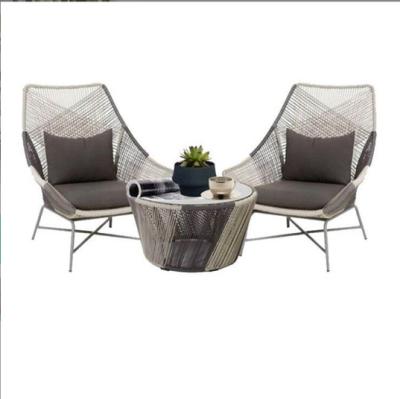 China Modern Rattan Combination Table Chair Leisure Table Balcony Courtyard Rattan Outdoor Garden Chair for sale