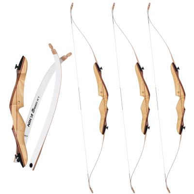 China TD Interface NIKA Archery Recurve Bow Youth Wooden Bow Beginner Shooting Wooden Bow for sale