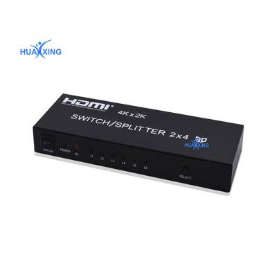 China Extend HDMI Cable 2x2 2x4 2x6 2x8 2x12 HDMI Switch Splitter With IR Remote Control for sale