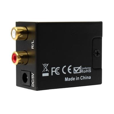 China CDA Analog to Digital Audio Converter, 3.5mm RCA L/R to Toslink Coaxial Optical Audio Converter with DC5V Analog to Digital for sale