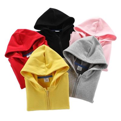 China Sale Baby Kids Boys Girls Anti-Shrink Warm Fleece Full Zip Hoody Kids Bomber Hoodies Kids Winter Jackets for sale