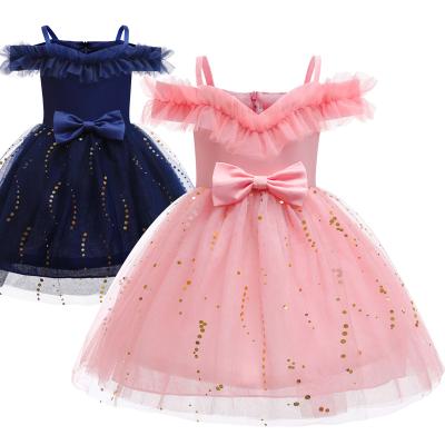 China Breathable Butterfly Sleeveless Patches Dress Girls Birthday Party Dress Princess TuTu Dress For 3-10Years in Pink Made in China for sale