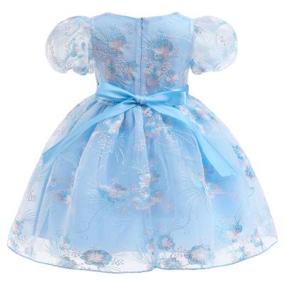 China Breathable Kids Girl Dress Kids Clothes Bridesmaids Dress With Floral Print Custom Wholesale Seller Designers Summer Kids Wear Big Size for sale