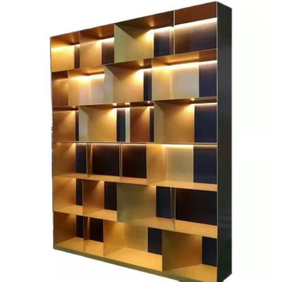 China (Size) Adjustable hot sale customization design room furniture 304 stainless steel wine display cabinet for sale