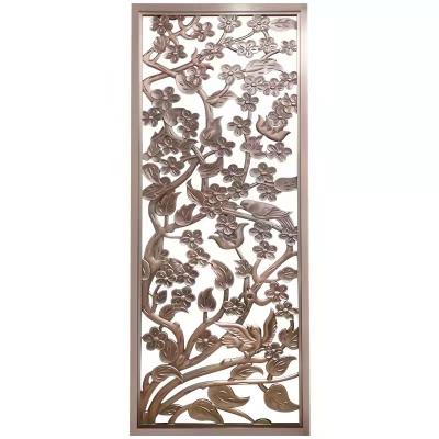 China Europe Style Exterior Movable Stainless Steel Wall Partition Laser Cut Feature Decorative Metal Folding Screens for sale