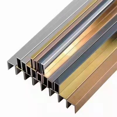 China Modern Continuous U-Shaped Bending Stainless Steel Tile Decorative Junction Panel for sale