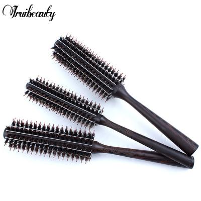 China Nondisposable for Hair Dryer Wooden Handle Hair Brush Round Hair Brush Boar Bristle for sale