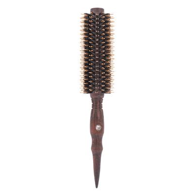 China Nondisposable Nondisposable High Quality Wooden Adult Wooden Round Hair Brush Bristle Hair Brush for sale