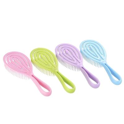 China New Style Waterproof Logo Nylon Detangle Hair Brush Custom Made For Curly Hair for sale