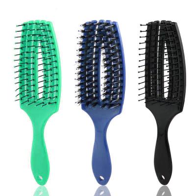 China Wholesale Waterproof Vent Hair Brush Dryer Detangler Denam Detangling Brush For Curly Hair for sale