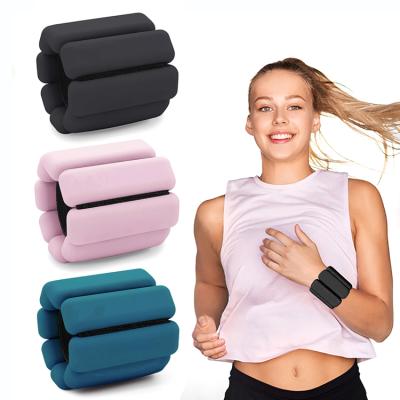 China Non-slip Adjustable Wrist Weight Absorption Ankle & Wrist Weight Bearing Yoga Pilates Sweat Wearable Running Fitness Equipment for sale