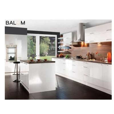 China BALOM Solid Wood Modern Style Melamine White Glossy Handles and Knobs for Sideboard for sale