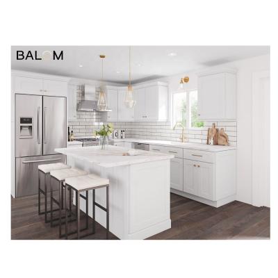 China BALOM white solid wood portable matte street wood good quality American standard kitchen for sale