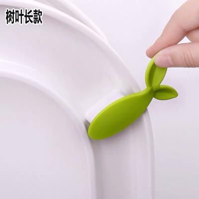 China Modern Home Toilet Cover Handle Green Leaf Design Toilet Cover Flip Handle for sale