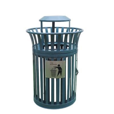 China Without Lid Stainless Steel Trash Can Public Trash Can Outdoor Decorative Trash Can for sale