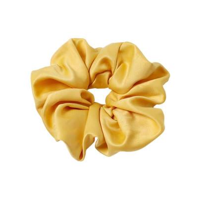 China 2021 Stain Fashion Luxury Custom Wholesale Colorful Designer Hair Scrunchies Environmentally Friendly Silk Elastic Hair Ties for sale