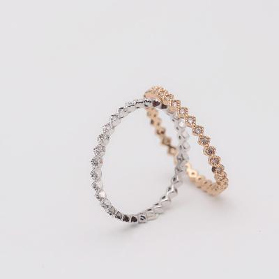 China Wholesale Factory Jewelry Women Tennis Eternity Sliver Gold Rings CLASSIC for sale